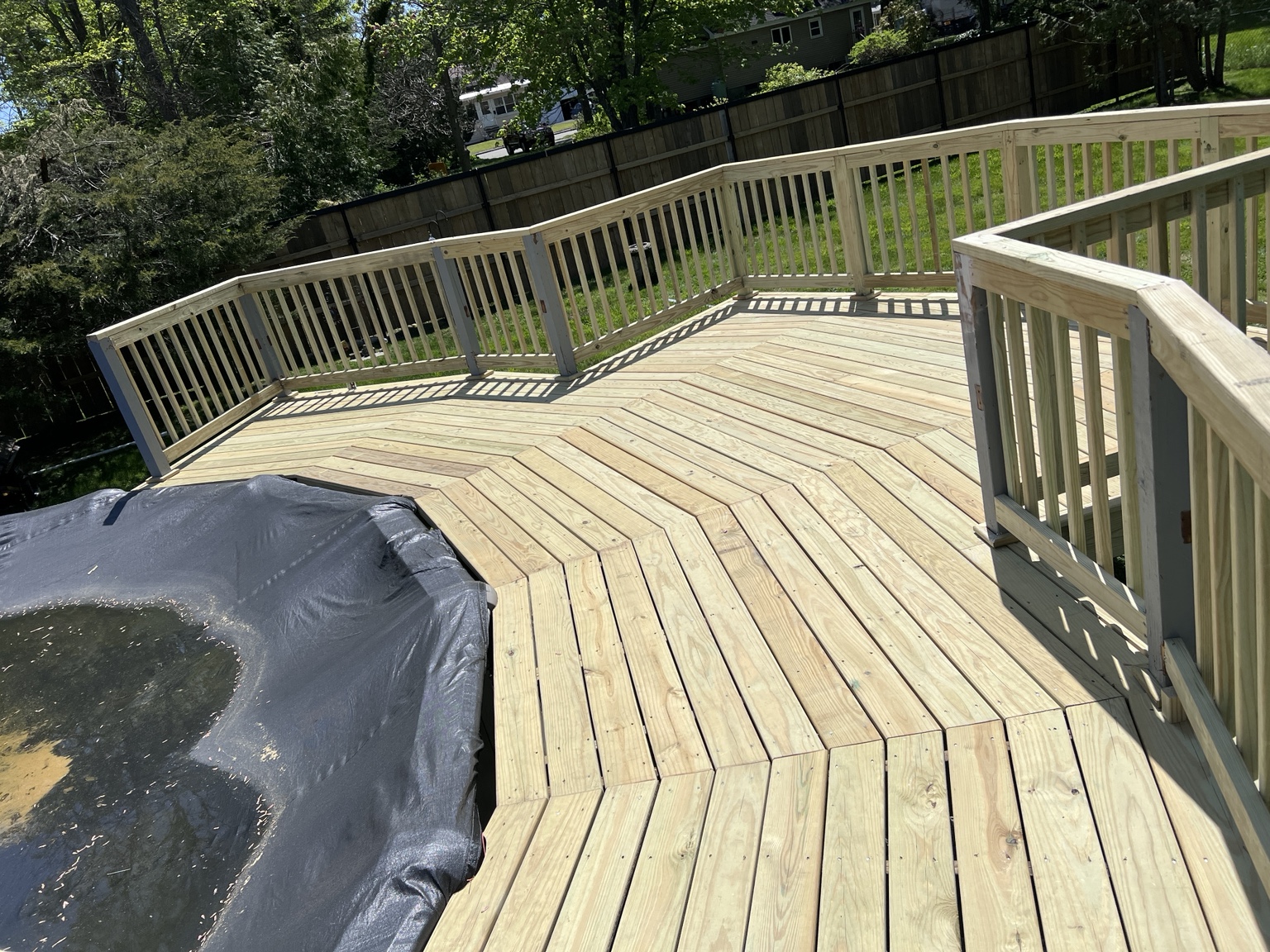 Finished Deck Railing by Integrity Handyman Services